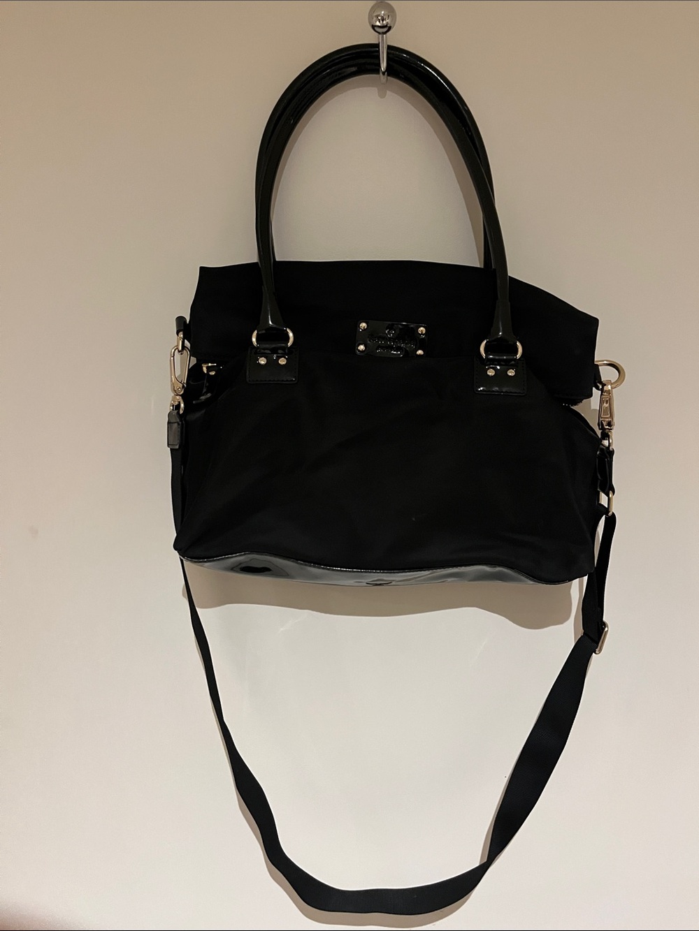 Kate Spade Black Satchel Tote Bag with Shoulder Strap